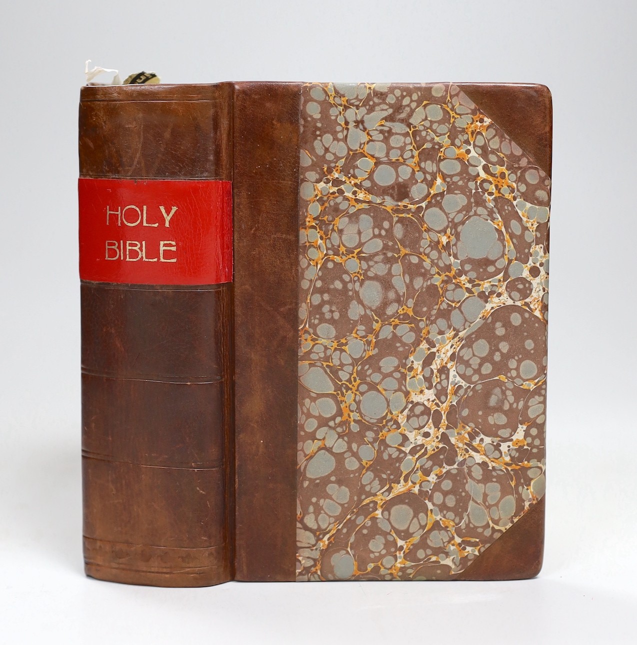 An early 18th century? leather bound bible